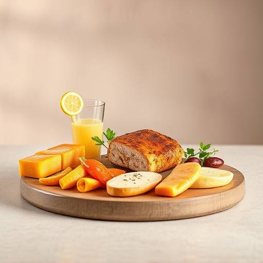 Fotografia de um produto gourmet em um fundo neutro